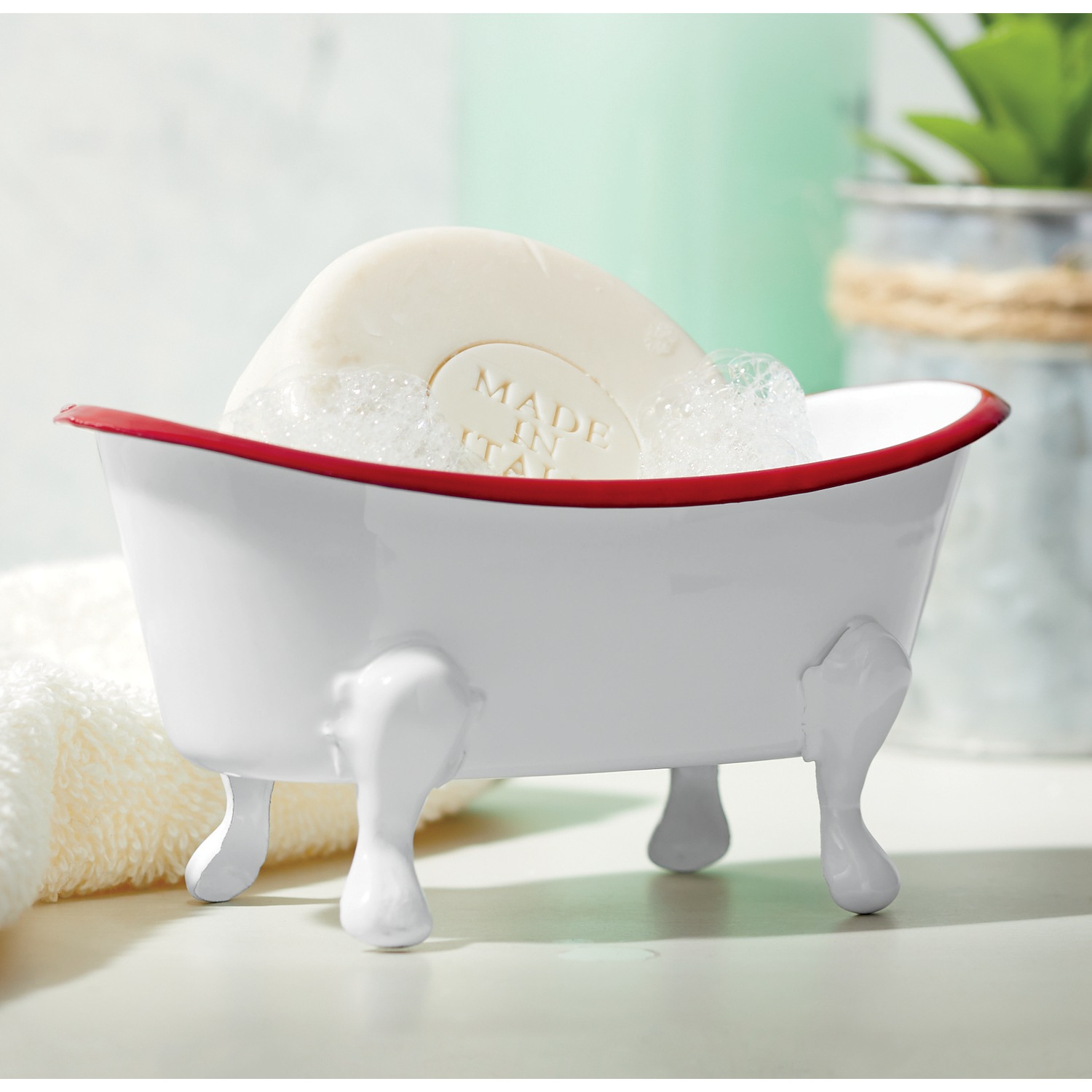 Enamel Bathtub Soap Dish Midnight Velvet