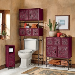 Embossed Floral Bathroom Furniture, , large
