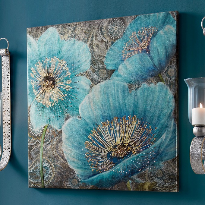 Metallic Poppies Canvas, , large