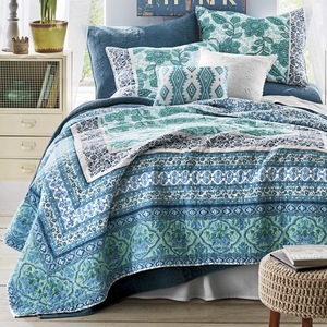 Aqua Flora Quilt by Jessica Simpson, , large
