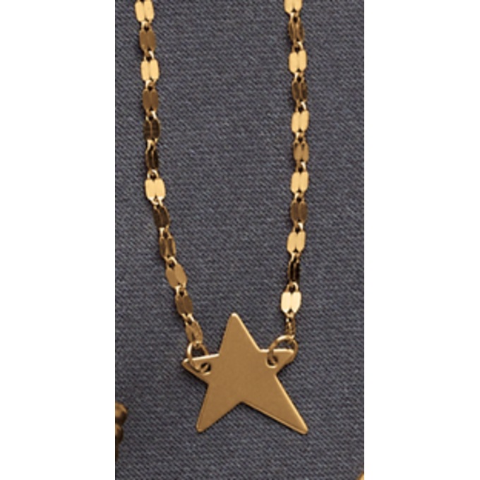10K Gold Star Necklace, , large