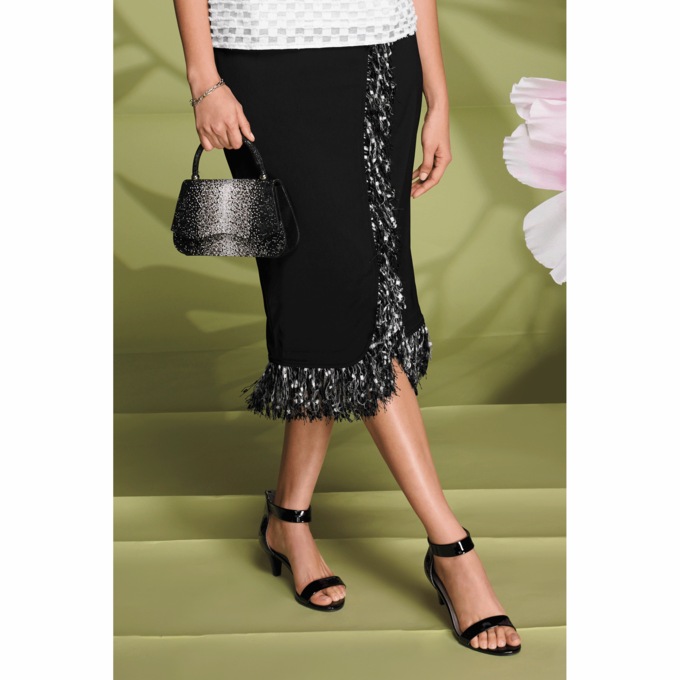 Azora Fringe Skirt, , large