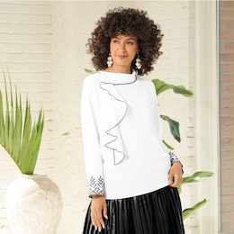 Morgan Woven Blouse, , large