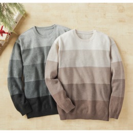 Ombr&eacute; Crewneck Sweater, , large