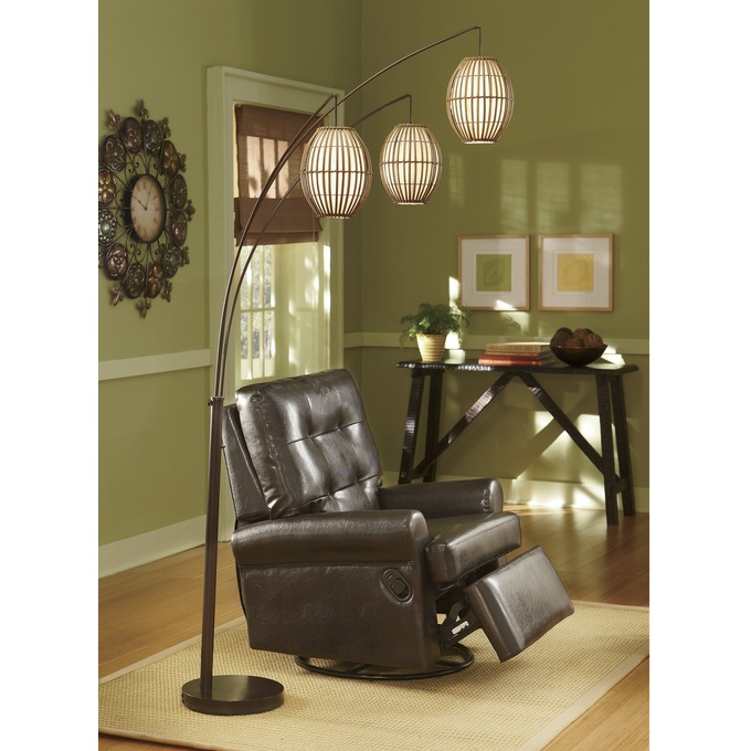3 Headed Floor Lamp Midnight Velvet
