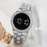 Crystal Digital Round/Bracelet Watch, , large