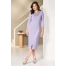 Roxxie Sweater-Knit Midi Dress with Asymmetrical Faux-Leather Panel, , large