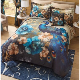 Elegant Peacock Comforter Set, , large