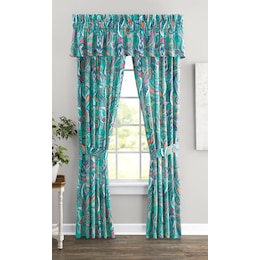 Bright Paisley Panel Pair and Valance, , large