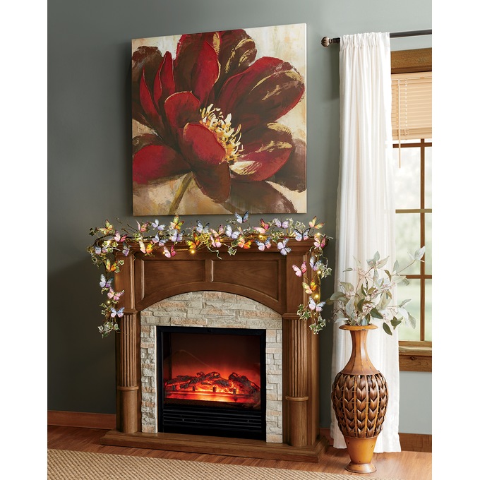 Ruby Bloom Floral Canvas, , large
