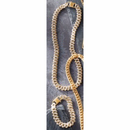 Men&#39;s Majesty Simulated Diamond Necklace &amp; Bracelet, , large