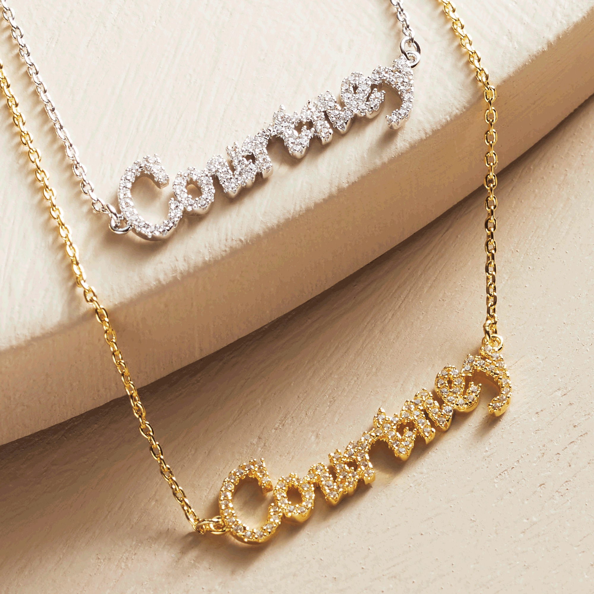 Cubic Zirconia Name Pendant, , large