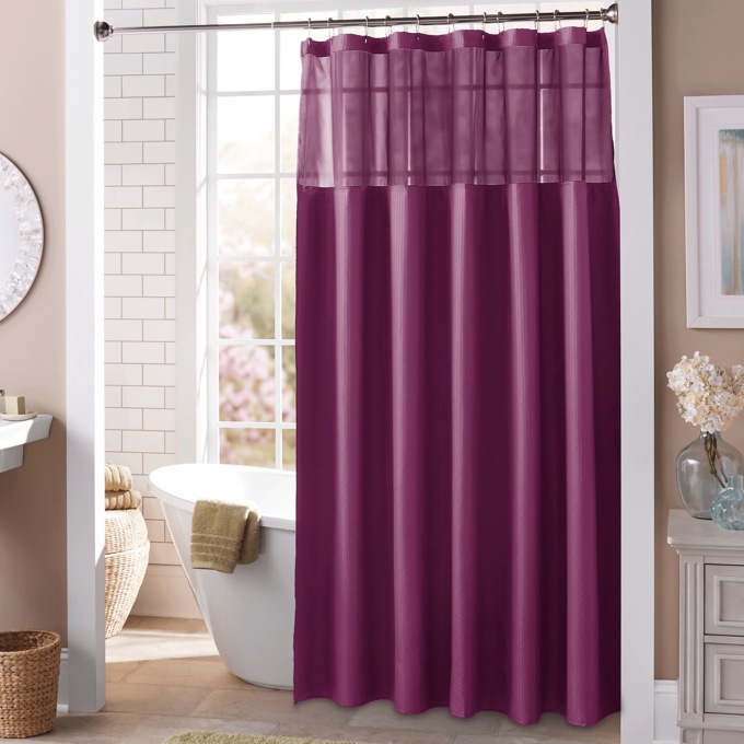 Kingfield Snap-Off Shower Curtain, , large