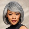 Lace-Front Amil Wig, White Gray Salt and Pepper, large