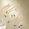 Crystal Pear Necklace and Earring Set, , large