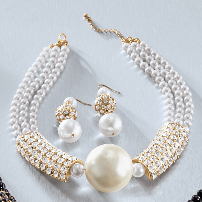 Ball Necklace and Earring Set, , large