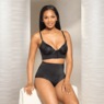 Fleur Back-Smoother Front-Close Women&rsquo;s Bra with Posture Support, Black, large