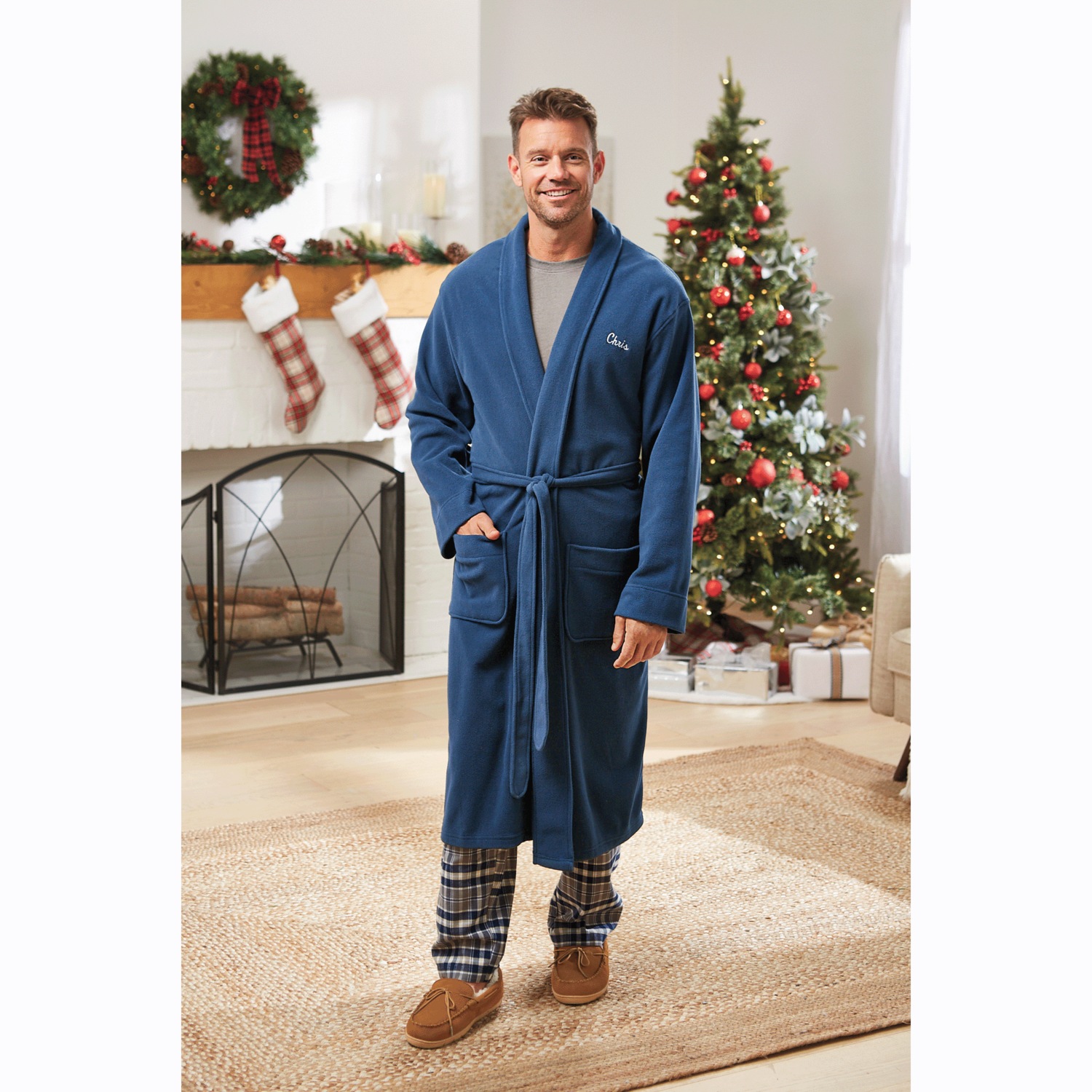 Personalized Fleece Robe Midnight Velvet