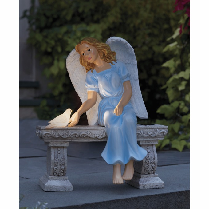 Solar Angel on Bench, , large