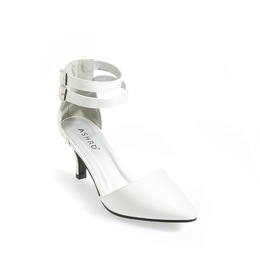 Camlo Pump, White Patent, large