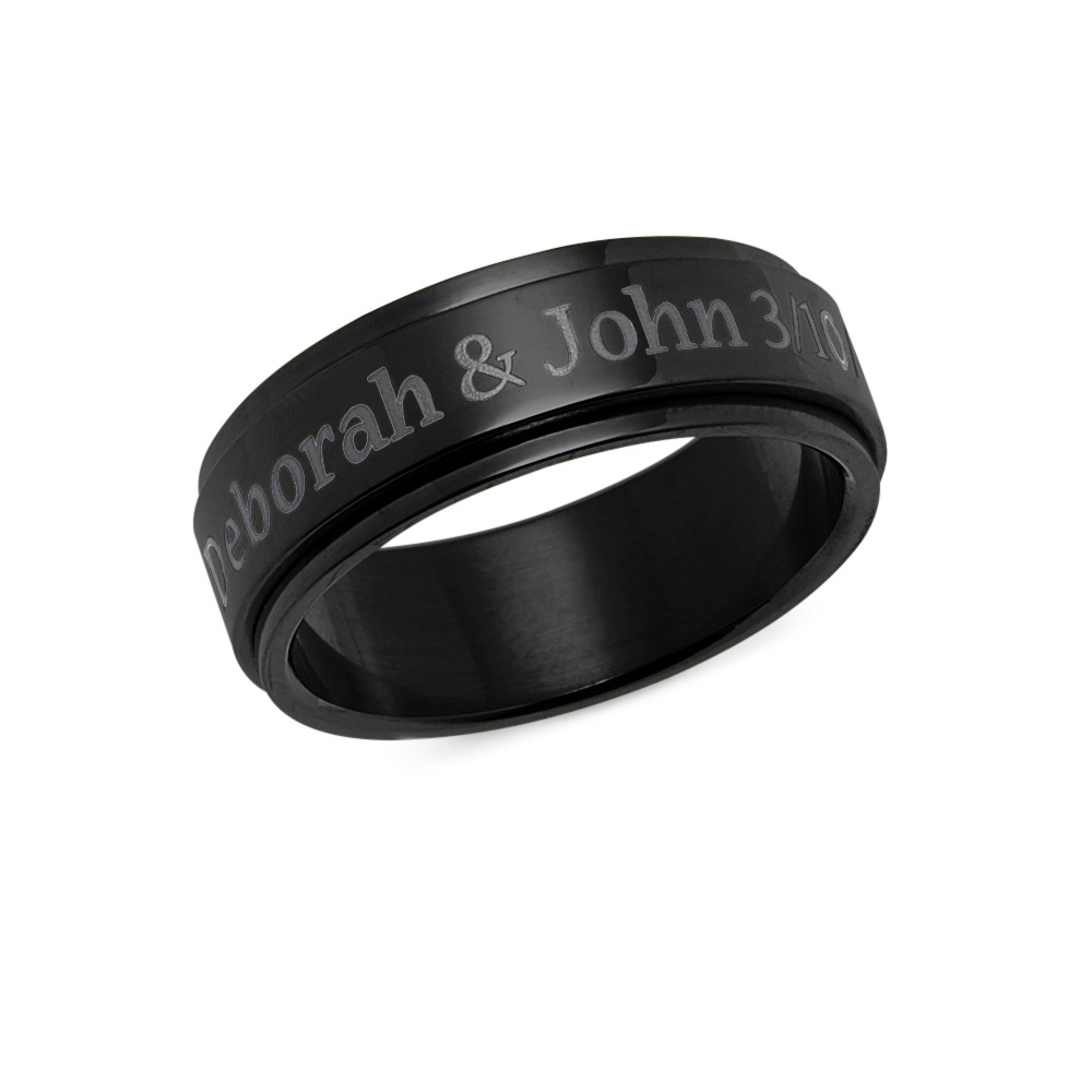Personalized Message Spinner Ring, , large
