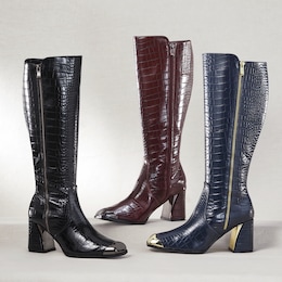 Ninety Union Lux Croco Print Boot, , large