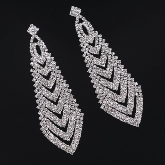 Crystal Chandelier Earrings, , large