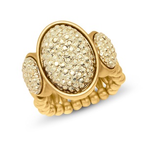 Oval Glitter Stretch Ring, , large