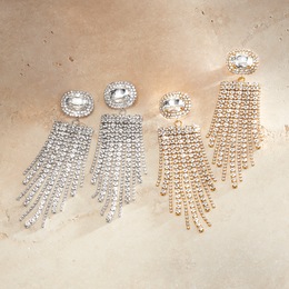 Crystal Fringe Drop Earrings, , large