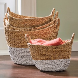 Set of 4 Woven Sabrine Baskets, , large
