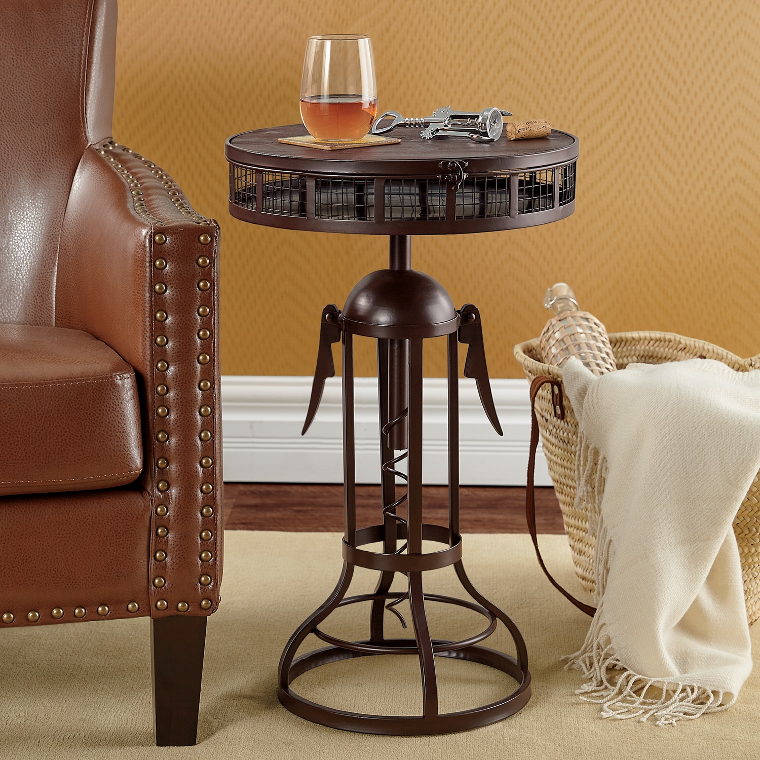 Corkscrew Table Midnight Velvet