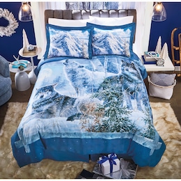 Winter Wolves Comforter Set and Shower Curtain, , large
