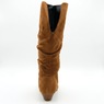 Amanda D'Laurie Tall Scrunch Boot: Rich Faux Suede with 1" Wedge Heel, , large