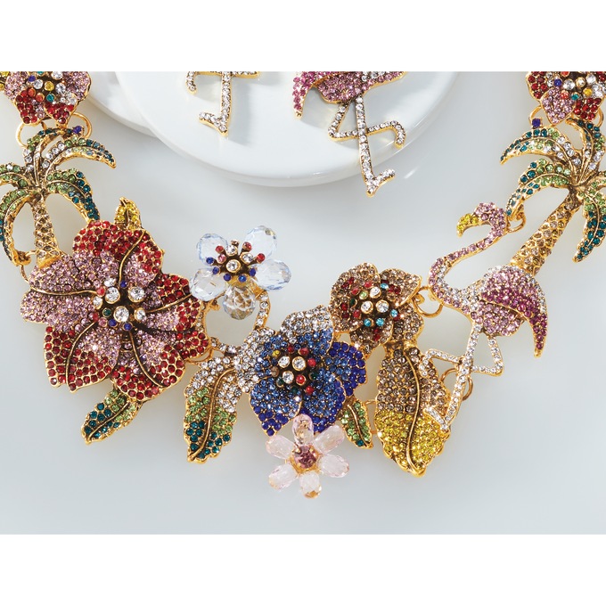 Crystal Flamingo Necklace, , large