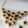 Faux-Stone Bib Necklace & Earring Set, , large