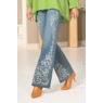 Elise Embroidered Women&rsquo;s Bootcut Jean in Stretch Denim, , large