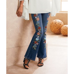 Fleetwood Floral Embroidered Jean, , large