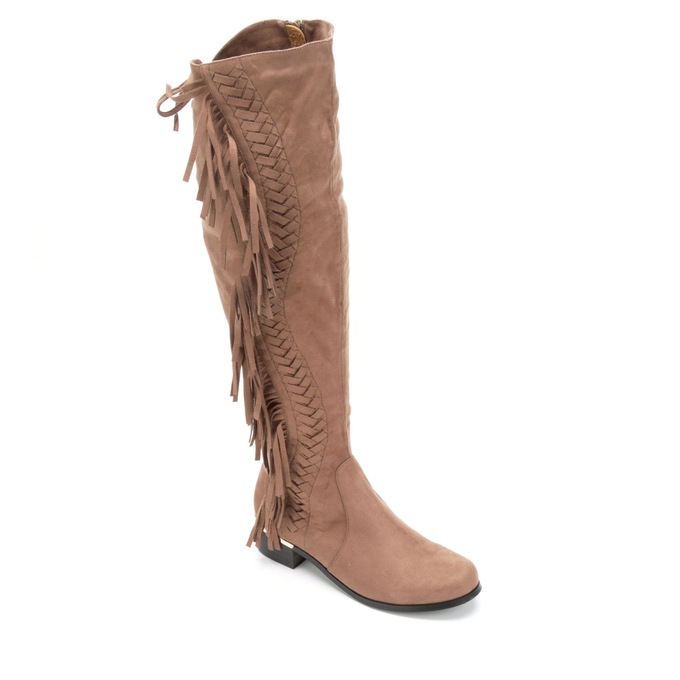 over the knee boots fringe
