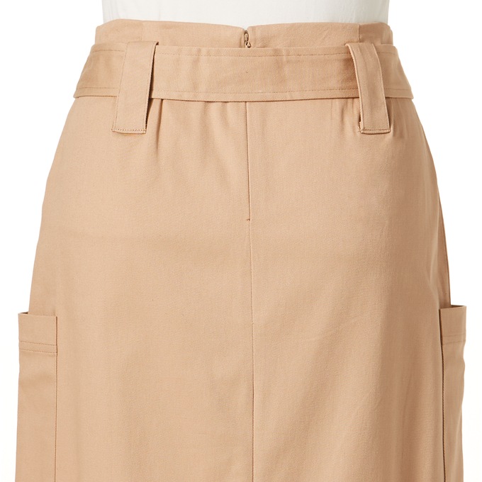 Cotton Cargo-Pocket Skirt, , large