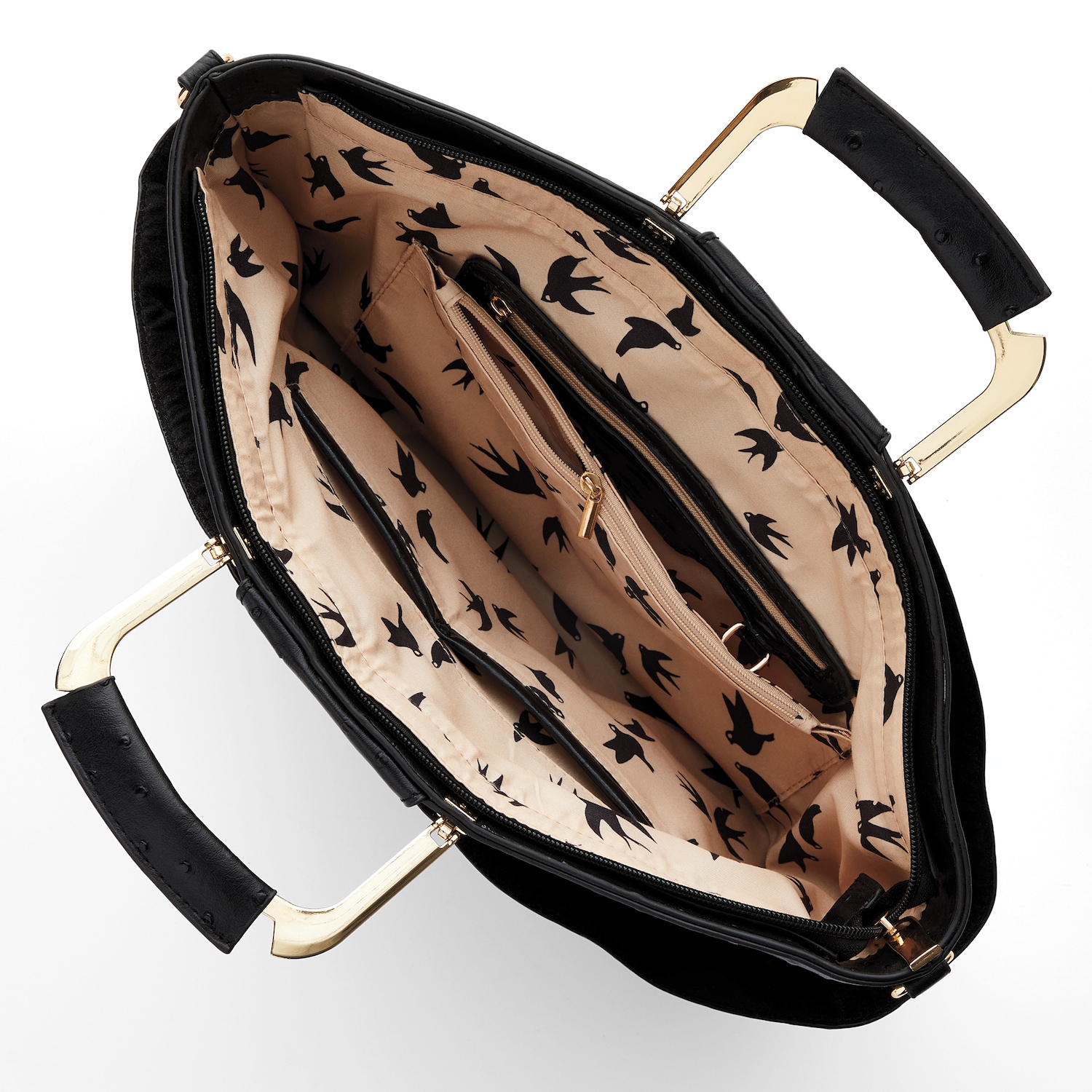 Croco Fan Handbag with Removable Strap | Midnight Velvet