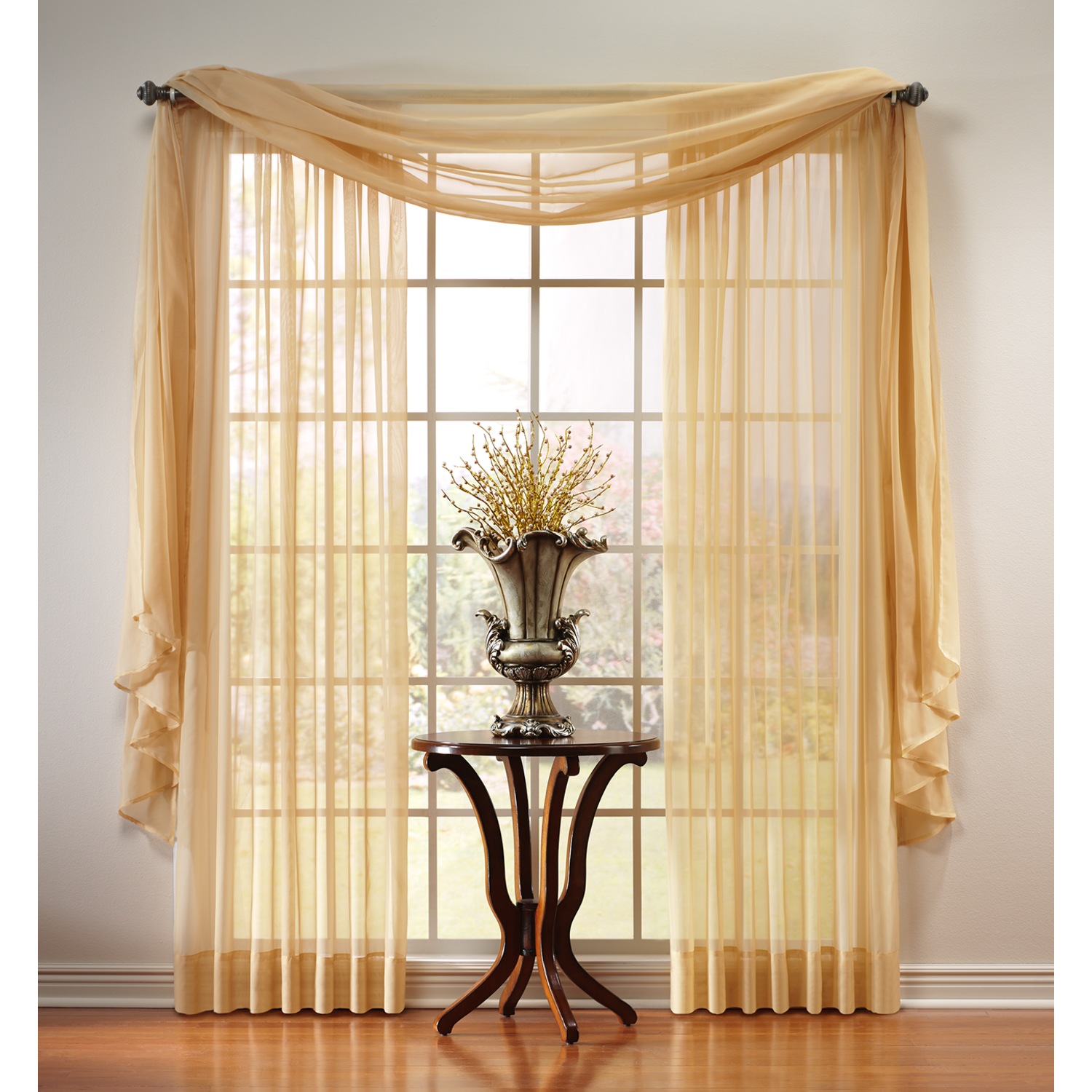 Emelia Sheer Voile Window Treatments Midnight Velvet