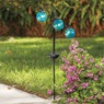 3 Orb Solar Light Stake, Teal, large