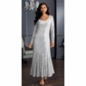 Sylvie Sequin Lace Gown, , large