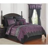 Kismet 10-Piece Luxury Woven Jacquard Comforter and Sheet Set, Purple, large
