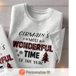 Personalized Wonderful Time T-Shirt, , large