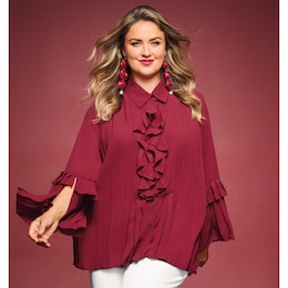 Iris Ruffle Blouse, , large
