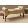 Upholstered Rose Storage Bench, Gold, large