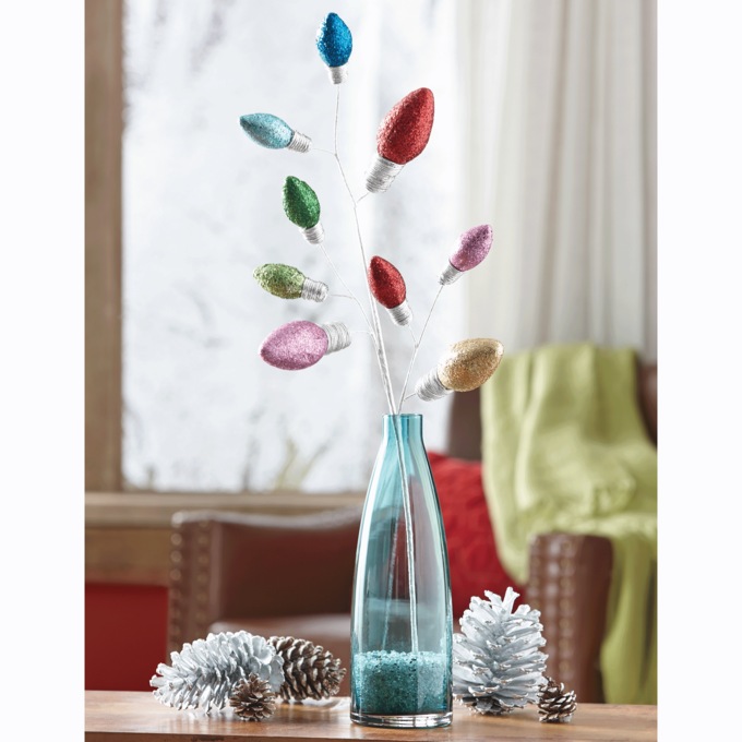 Colorful Glitter Light Bulb Stem, , large