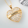 Name Heart Crystal Pendant, , large