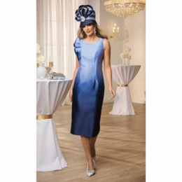 Ombr&eacute; Ruffle Sheath Dress, , large